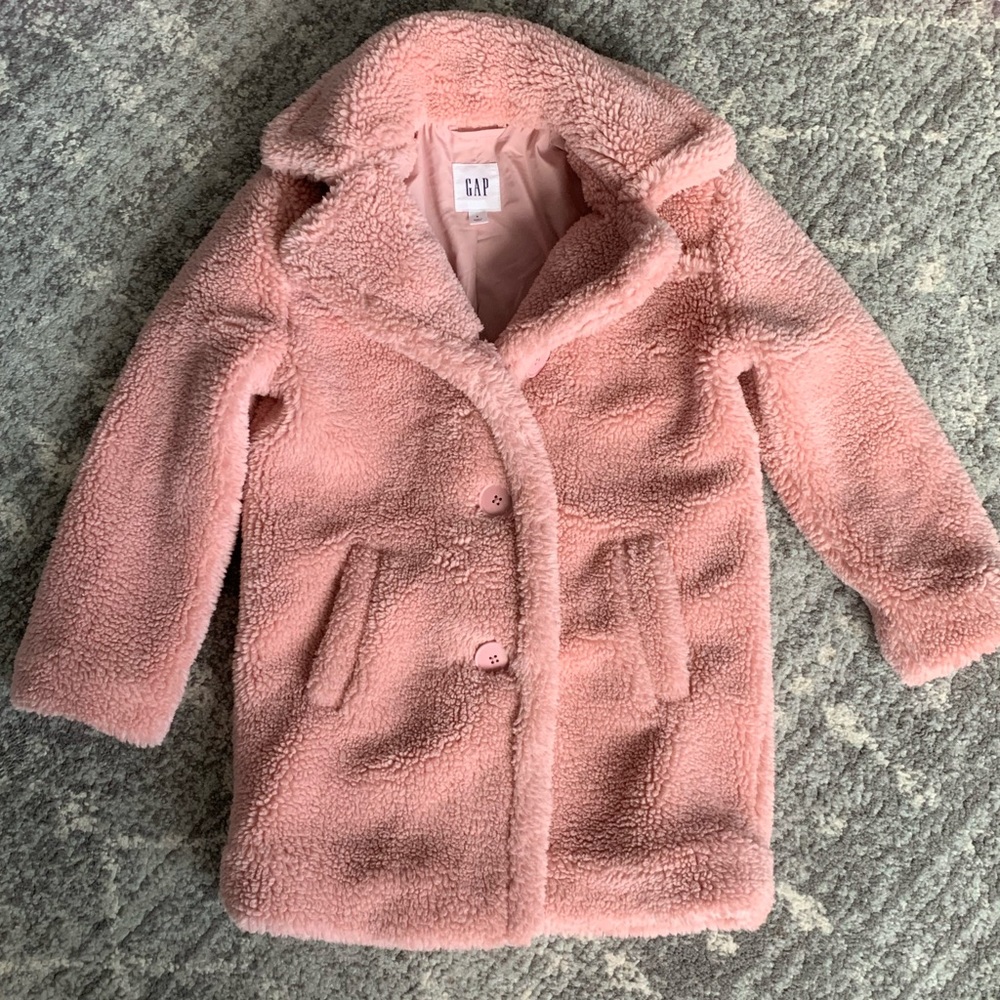 GAP Girls Faux Sherpa Overcoat - S